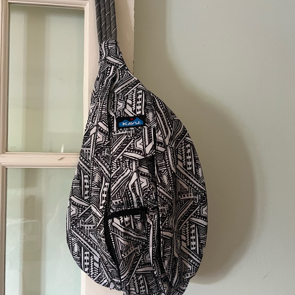 KAVU Black and White Sling Bag
